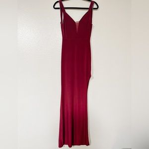 Windsor Burgundy Low Back Dress